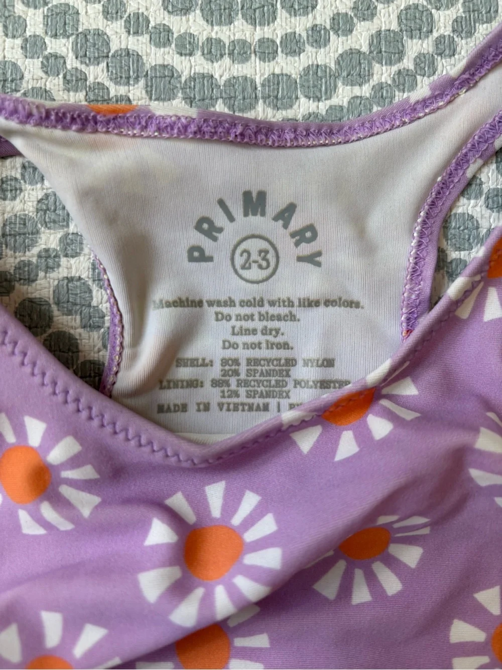 Primary Purple Bathing Suit Top - Picture 3 of 4